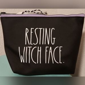 Rae Dunn Resting Witch Face Cosmetic/ Makeup Bag Wicked